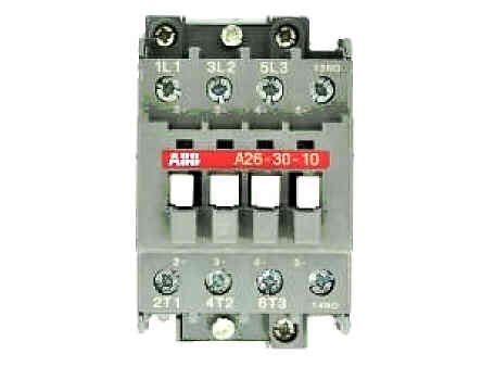 CONTACTOR, NEMA 3 POLE, 28 AMP, 120 VAC, ASEA BROWN BOVERI # A26-30-10
