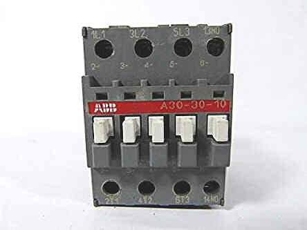 CONTACTOR, POWER, 3 POLE, 120 VAC, 34 AMP, ASEA BROWN BOVERI # A30-30-10