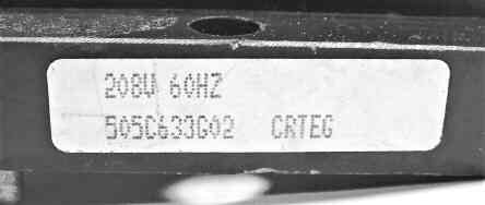 COIL, STARTER, SIZE 3-4, 208 VAC, WESTINGHOUSE # 505C633G02