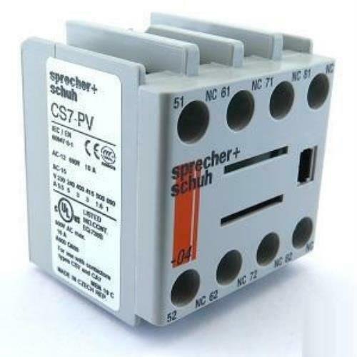 CONTACT, AUXILLARY, TOP MOUNT, 4 NC, SPRECHER & SCHUH, CS7-PV-04