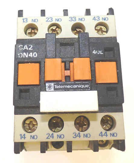 CONTACTOR, 4PDT, 4 N.O. CONTACTS 120 VAC COIL TELEMECANIQUE # CA2-DN40