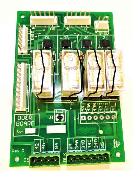 BOARD, CIRCUIT, DOOR WITH RELAYS, AS SHOWN ESI # -058-1920