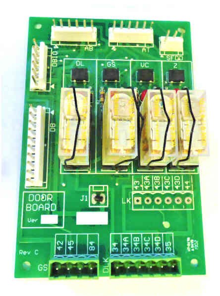 BOARD, CIRCUIT, DOOR WITH RELAYS, AS SHOWN ESI # -058-1920