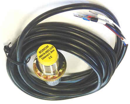 SENSOR, PROXIMITY, 2-8MM, 10-30 VDC SONON # JMN18-08DLIU/B