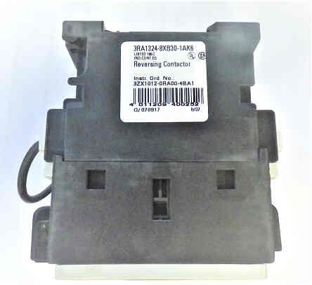 CONTACTOR, REVERSING, 3 POLE, 12 AMP, SIEMENS # 3RA1324-8XB30-1AK6