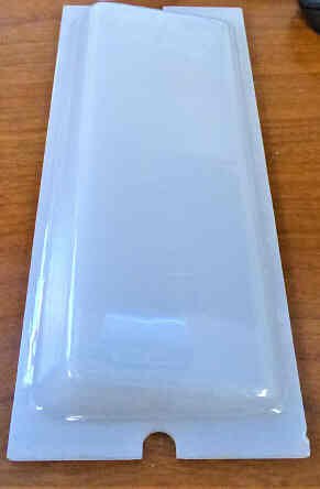 LENS, EMERGENCY LIGHT, 6 1/2 LONG, RAISED SURFACE GAL #LNS-0043N