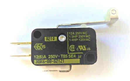 SWITCH, MICRO, MINIATURE WITH ROLLER, QKS 14 OPERATOR SCHINDLER # 5203D66H45