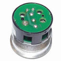 BUTTON, BRASS FINISH, CONCAVE, RED LED 6 VDC,MM III OTIS # AAA23500AK165