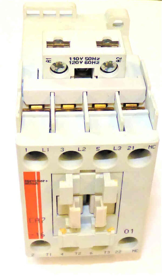 CONTACTOR, 3 POLE, 16 AMP, 120 VAC COIL SPRECHER & SCHUH CA7-16C-01-120A