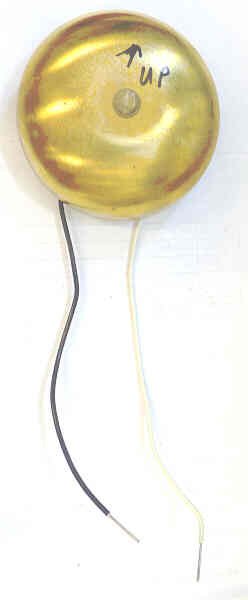 GONG, BRASS, 3 DIAMETER, COIL # X19BV-G01 WESTINGHOUSE # 151B534G01