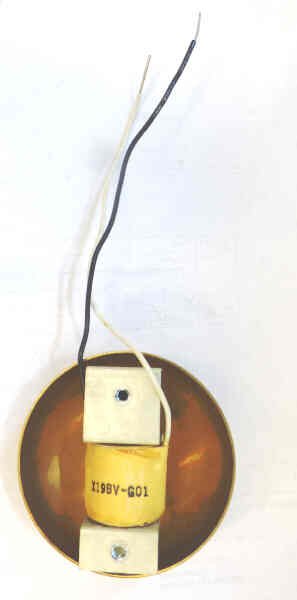 GONG, BRASS, 3 DIAMETER, COIL # X19BV-G01 WESTINGHOUSE # 151B534G01