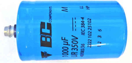 CAPACITOR, 1000 MFD @ 350VDC, TYPE CG MARKED PER MANUFACTURER