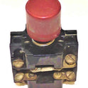 BUTTON, RED, BLANK, USED ON EARLY SERGE HALL STATIONS MARKING X49579