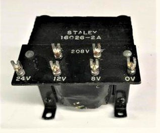 TRANSFORMER, 208 V PRIMARY, 6-12-24 SECONDARY STALEY # 16026-2A
