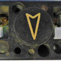 BUTTON, ARROW, HORIZONTAL, 5/8 X 3/4 TOP, 3 N.O. CONTACTS, AH & H # 27900 B9C