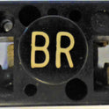 BUTTON, MARKED BR, BLACK, 5/8 X 3/4 TOP, 3 N.O. CONTACTS, AH & H # 27900 B9C