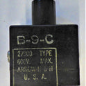 BUTTON, MARKED 2R, BLACK, 5/8 X 3/4 TOP, 3 N.O. CONTACTS, AH & H # 27900 B9C