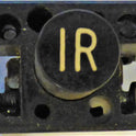 BUTTON, MARKED 1R, BLACK, 5/8 X 3/4 TOP, 3 N.O. CONTACTS, AH & H # 27900 B9C