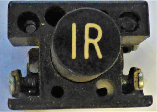 BUTTON, MARKED 1R, BLACK, 5/8 X 3/4 TOP, 3 N.O. CONTACTS, AH & H # 27900 B9C
