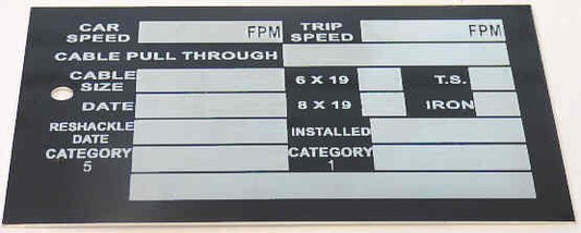 TAG, TEST, GOVERNOR, ALUMINUM, 3.00 X 2.00 MEP-GT1