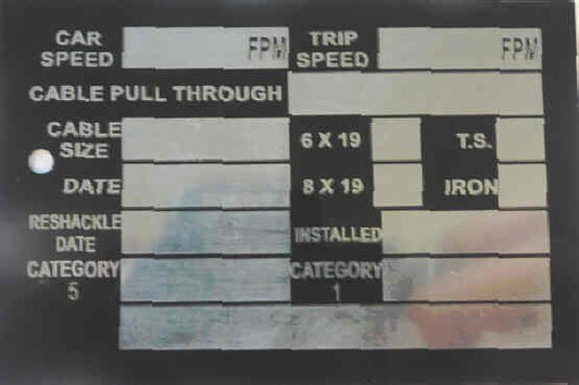 TAG, TEST, GOVERNOR, ALUMINUM, 3.00 X 2.00 MEP-GT1