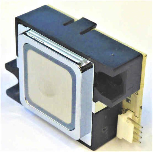 PUSHBUTTON, STAINLESS, FLAT CHROME BEZEL, AMP CONNECTOR  OTIS 16-AAA23500AK1