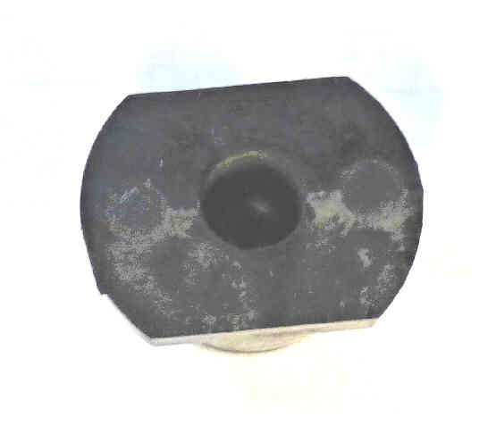 BUTTON, BLACK, BLANK, 3/4 X 1/2 TOP, 1 X 3/4 BASE, ANGLED BASE, 1/4 HOLE