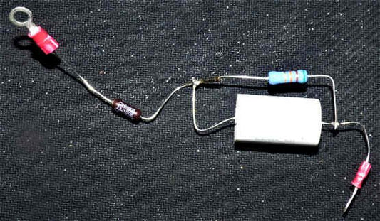 CAPACITOR, ASSEMBLED AS SHOWN, 600 VOLT, 1 MFD, COURION # 01-053101