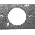 INSERT, FLOOR LOCKOUT, 2 SWITCH POSITIONS MARKED ON-OFF AS SHOWN SCHINDLER