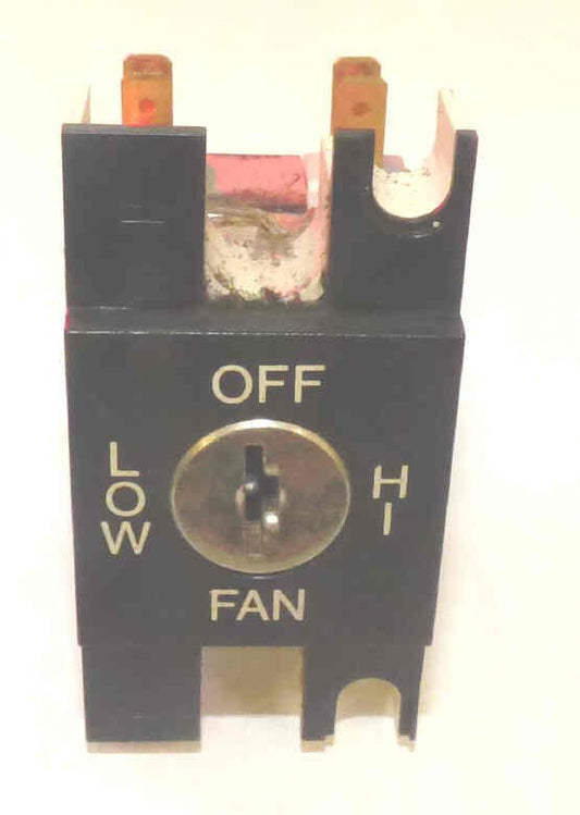 SWITCH. KEYED,2 SPEED FAN, SQ. HORIZONTAL V7 FIXTURES, DOVER # 9746020