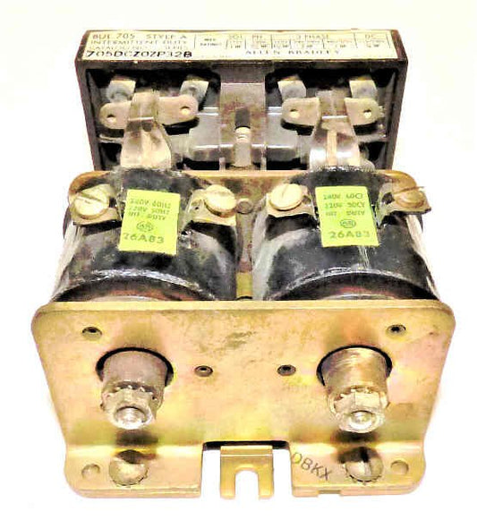 CONTACTOR, REVERSING, 220/240 VAC COILS ALLEN BRADLEY # 705DCZOZP32B