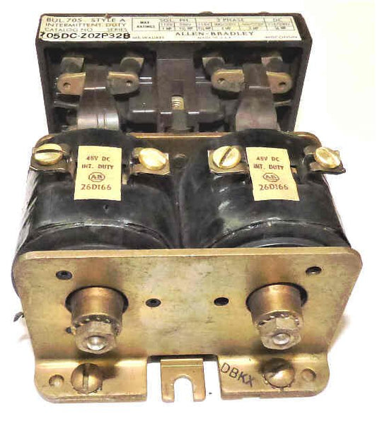 CONTACTOR, REVERSING, 48 VDC COILS ALLEN BRADLEY # 705DCZOZP32B