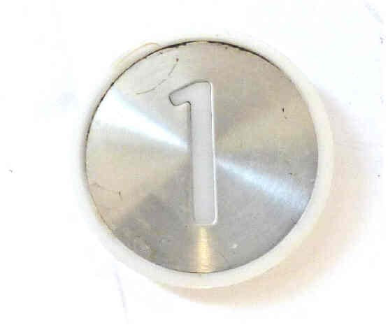 PRESSEL, PUSHBUTTON, # 1, ROUND, FLUSH, WITHOUT BRAILLE