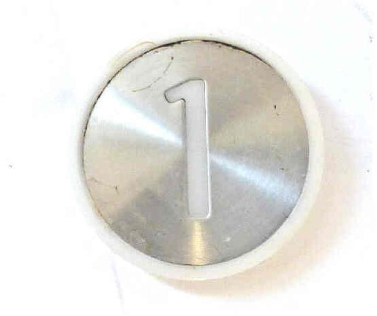 PRESSEL, PUSHBUTTON, # 1, ROUND, FLUSH, WITHOUT BRAILLE