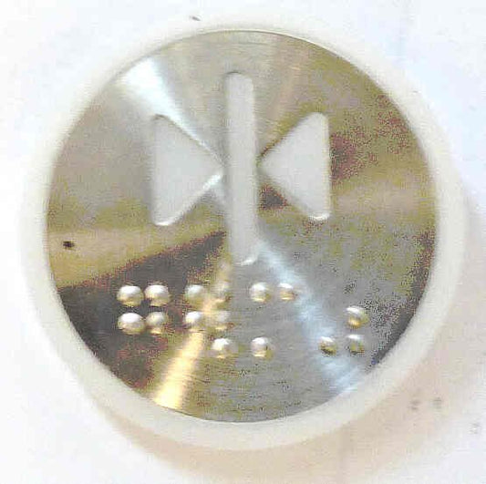 PRESSEL, PUSHBUTTON, DOOR CLOSE, ROUND, FLUSH, WITH BRAILLE