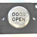 BUTTON, MONITOR, NON-ILLUMINATED, SS, DOOR OPEN, ROUNDED