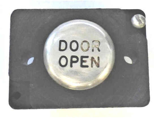 BUTTON, MONITOR, NON-ILLUMINATED, SS, DOOR OPEN, ROUNDED