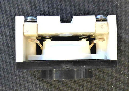 BUTTON, WHITE, BLACK BEZEL, MARKED DN NON LIGHT UP, TYPE RBW, SPECIFY ENGRAVING