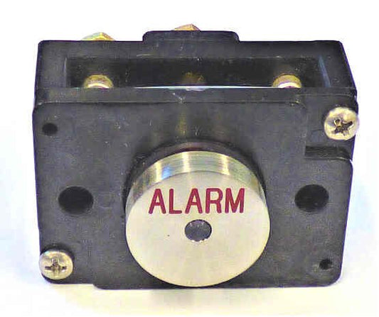 BUTTON, MONITOR, ILLUMINATED, SS, CENTER DOT MARKED ALARM