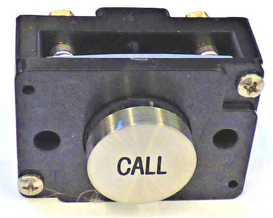 BUTTON, MONITOR, NON-ILLUMINATED, SS MARKED CALL IN BLACK