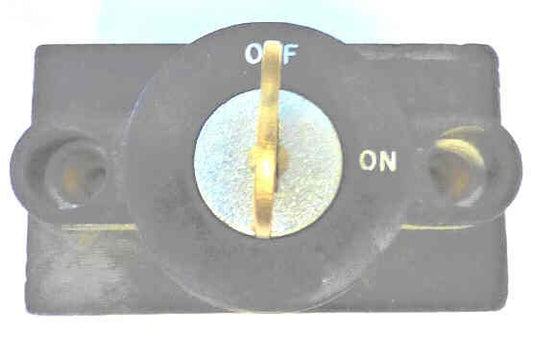 SWITCH, KEYED, 2 POS., MAINTAINED KEY #G1613P BLACK BEZEL, ON/OFF HORIZONTAL,
