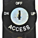 SWITCH, KEYED, BLACK BEZEL, VERTICAL, ENGRAVED DN-OFF-UP-ACCESS KSI-0096V