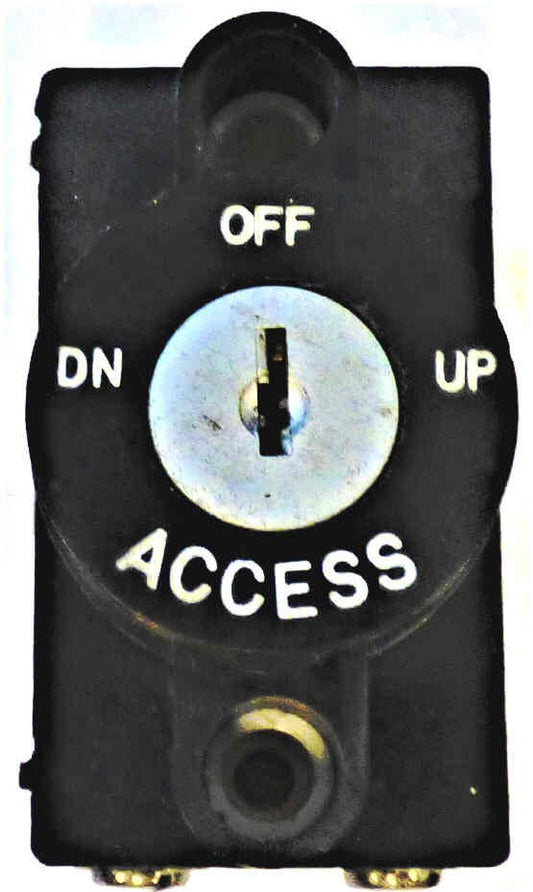 SWITCH, KEYED, BLACK BEZEL, VERTICAL, ENGRAVED DN-OFF-UP-ACCESS KSI-0096V