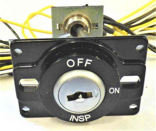 SWITCH, KEYED, MONITOR, INSPECTION, MARKED ON-OFF-INSP