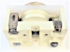 BUTTON, MODULE, BLACK BUTTON MARKED B, HORIZONTAL WHITE BEZEL, TYPE SRW