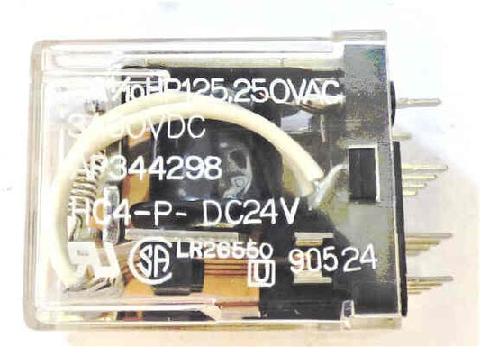RELAY, POWER, ICE CUBE, 4PDT, 24 VDC, 5 AMP, AROMAT HC4-HL-DC24