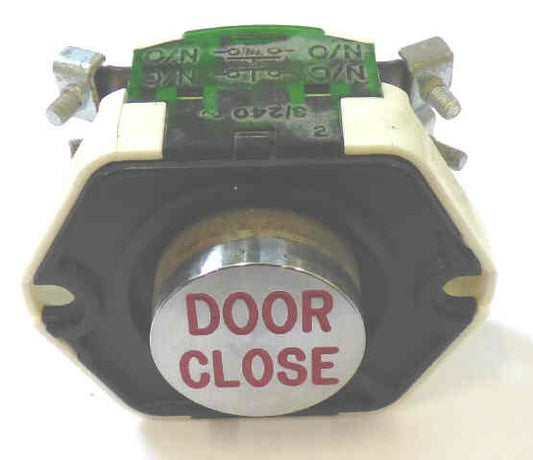 BUTTON, DOOR CLOSE, MODULAR, 24 VAC, FLAT SS PRESSEL WITH DOT NF # 3442