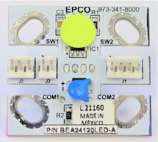 BOARD, CIRCUIT, BUTTON,,125 V, AMBER LED EPCO # BEA241120ED A