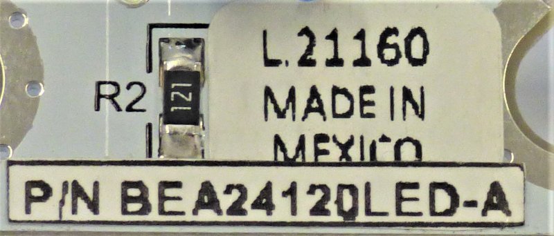 BOARD, CIRCUIT, BUTTON,,125 V, AMBER LED EPCO # BEA241120ED A