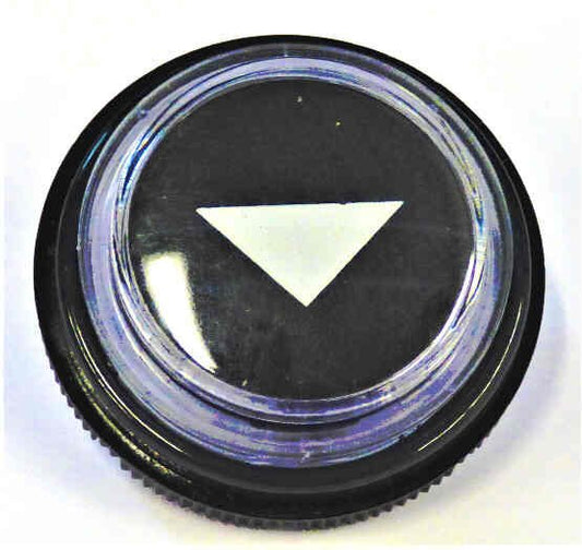BUTTON, BLACK WITH WHITE ARROW, THYSSEN-KRUPP WITH HALO & RETAINER 9739580
